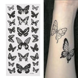 Riolio Waterproof Temporary Tattoo Sticker 3D Butterfly Small Body Art Fake Tatto Flash Tatoo Wrist Foot Hand for Girl Women