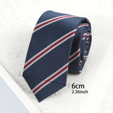 Riolio  Ties for Men Women JK Fashion Wholesale Navy Blue Striped Necktie Male Polyester Party Wedding Clothes Shirts Accessories