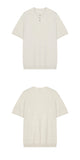 Riolio New Fashion Korean Style Men T-shirt Light Luxury Knitted Henry Collar Tops Casual Solid Color Short Sleeve Breathable Knitwear