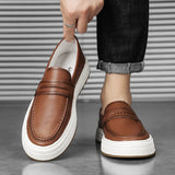 Riolio High Quality Classic Men's Casual Loafers Driving Shoes Moccasin Fashion Male Comfortable Genuine Leather Men Lazy Dress ShoesDRESS TO IMPRESS