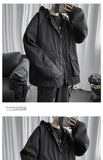 Riolio Fall Winter Thickened Work Jacket Korean Style Trendy Hooded Jacket Men 2025 New Versatile Loose Fashion Top Aesthetic Urban