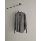 Riolio  Spring Autumn Striped Long-sleeved Shirts for Men Retro Korean Style Inch Casual Iron-free Lightweight Sun Protection
