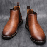 Riolio 40~46 Men Chelsea Boots Brand Retro Comfortable Fashion Men Boots