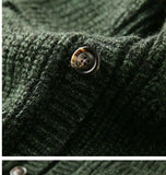 Riolio American High-end Knit Cardigan Men's Stand Collar Sweater Cardigan Korean 2025 New Spring Autumn New Sweater Button Jacket Chic