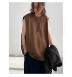 Riolio Summer Men Trendy Casual Streetwear Oversized Sleeveless T-shirt Youth Y2K Hip Hop Cotton Tank Tops Sports Basketball Vest
