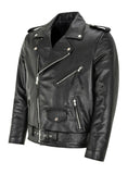 Riolio Men PU Leather Jacket Motorcycle Fashion Slim Fit Leather Coat