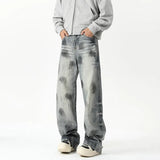 Riolio Jeans Men's New Denim Pants wash jeans New Fashion High Quality Washed Male Jeans Loose Wide Leg Trousers Straight Casual jean