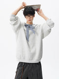 Riolio  hoodie Men Solid Color Round Neck Sweatshirt Long Sleeve Pullover Soft Comfortable Crewneck Sweatshirt For Autumn Casual Wear
