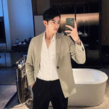 Riolio WELL DRESSED MEN Male Blazer Dress Jackets Slim Fit Long Thin Men's Suit Business Spring Clothes Simple Breasted Coat Fashion 2024 Casual New In