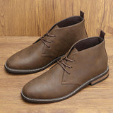 Riolio  Retro Plus Size Desert Boots Men Ankle boots Brand Comfortable Leather Boots For Men