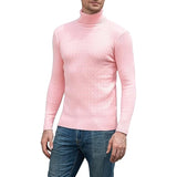 Riolio New Men's Turtleneck Sweater Casual Men's Knitted Sweater Warm Fitness Men Pullovers Tops