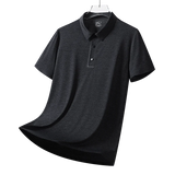 Riolio Lightweight Polo Shirt Lapel Button Jogging Tops Summer Men's Solid Color Tshirts New Men Casual Streetwear Short Sleeve Shirts