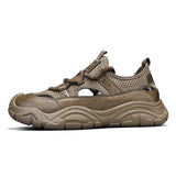 Riolio  Black Fashion Designer Men's Sandals Breathable Casual Shoes for Men Outdoor Non Slip Beach Sandals New Male Platform Sandalias
