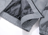Riolio  Night Reflective Jacket Men Outdoor Running Cycling High Visibility Safety Clothes Fashion Spliced Stand Collar Windproof Coats