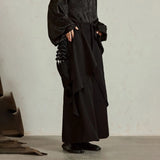 Riolio  XS-5XL Y2k Irregular Skirt Pants Gothic Dark  Multi-Layer Casual Pants Genderless Streetwear Fashion Youth Wide-Leg Pants Unisex