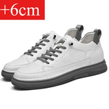 Riolio  Spring Autumn Men's Inner Heightening Shoes Leather Sports Casual Shoes Invisible Height Increasing Shoes Men Sport Elevator 8CM