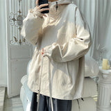 Riolio Spring Fashion Hooded Men's Jacket Streetwear Windbreaker Bomber Jackets For Men Oversize Women's Coat
