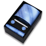 Riolio  Tie For Men Tie Clips Set Necktie Man Wedding Blouses Dress Cufflinks Gift Box Pocket Square Clip Business Skinny Gravetas