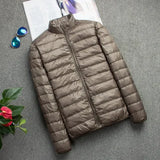 Riolio New Brand Autumn Winter Light Down Jacket Men's Fashion Hooded Short Large Ultra-thin Lightweight Youth Slim Coat Down Jackets