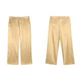 Riolio  Summer Men Straight Wide Leg Casual Pants Acetate Satin High Waist Floor-Length Draped Trousers S-3XL