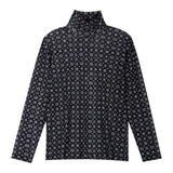 Riolio  Mens Mesh Printed Light T-Shirt Spring Streetwear Fashion Niche Slim Shaping Youth Long-Sleeved Top Men'S Clothing New