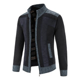 Riolio Autumn Spring Sweater Men's Cardigan Zip Up Turtleneck Jacket Y2K Sweatshirt Winter Hombre Cold Coat Knitted Jumper Sweatercoat