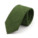 Riolio  Novelty New Solid Color Ties For Men 100%Cotton Handmade High Quality Necktie Pink Green Orange 6.5cm Skinny Slim Ties Accessory