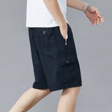 Riolio  Summer Shorts for Men Multi-pocket Cotton Breathable Baggy Short Pants Casual Simple Style Fashion Cargo Shorts