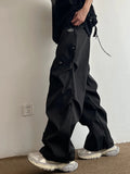 Riolio  Techwear Parachute Cargo Pants Men Hip Hop Wide Leg Trousers Male Quick Drying Streetwear Loose Oversize Korean Hip Hop