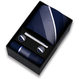 Riolio  Tie For Men Tie Clips Set Necktie Man Wedding Blouses Dress Cufflinks Gift Box Pocket Square Clip Business Skinny Gravetas