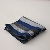 Riolio  24cm Korean Striped Plaid Pocket Square Men Young Boys Brown Casual Handkerchief Scarf Personalized Versatile Suit Pocket Towel