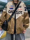 Riolio Retro Racing Jacket Men's High-end Motorcycle Jacket Spring Autumn Ins Fashion Brand Fashion Trend Embroidered Baseball Uniform