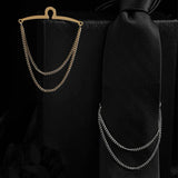 Riolio  Tie Chain Mens Necktie Windbreak Chain Metal U-chain Dress Shirts Brooch Windbreak Changeless Brooch Lapel Pin Neck Ties Clip