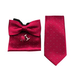 Riolio  Business Men Tie Set With Bowtie Pocket Square Cufflinks Necktie Suit Set Paisley Dot Floral Style New Fashion Classic Bow Tie