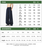 Riolio  Sweatpants Men Straight Casual Pants Loose Fit Elastic Waistband Drawstring Tapered Outdoor Joggers Patchwork Athletic Trousers
