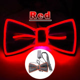 Riolio  LED Suspender Light Up LED Bow Tie Illuminated Belt Clips-on Braces Vintage Novelty Elastic Adjustable Suspender For Club Patry