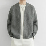 Riolio  American Retro Cardigan Coats Light Luxury Knitted Long Sleeve Men Sweater Jackets Winter Leisure Premium Quality Knitwear M-3XL