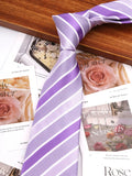 Riolio  Woven Striped Ties For Men Women Jacquard Neck Tie For Wedding Business Classic Groom Neckties Fashion Men's Neck Tie