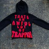 Riolio Hiphop Red Letter Print Streetwear Hoodies Women Graphic Y2k Top Oversized Hoodie Couples Harajuku Sweatshirt Goth Women Clothes