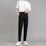 Riolio  Men's Clothing Summer Casual Business Trousers New Slim Fit Stretch Comfortable Trendy Office Dress Pants for Men