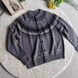 Riolio  New Japanese Retro Men Cardigan Luxury Ethnic Printed Knitted Slim-fit Long Sleeve Sweater Coats Autumn Premium Quality Knitwear