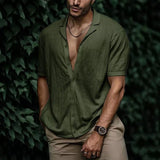 Men Clothing Summer New Shirts Fashion Streetwear Men Short Sleeve Soft Shirts Casual Turn-down Collar Camisas Hombre