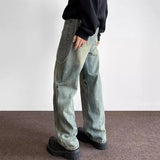 Riolio Men Baggy Vintage Wide Leg Jeans Male Designer Spring Autumn Casual Denim Pants Fashion Straight Leg High Street Denim Trousers