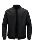 Riolio Spring and Autumn New Baseball Collar Short Loose Solid Color Jacket Men's Business Casual Thin Coat Trend
