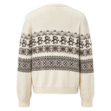 Riolio  Men's Knitted Henry Sweaters Luxury Christmas Penguin Fair Island Long Sleeve Pullover Japanese Vintage Old Money Knitwear M-2XL