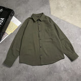 Riolio  Japanese Long-sleeved Shirt Men's Spring American Retro Workwear Jacket Hong Kong Style Trendy Casual Top