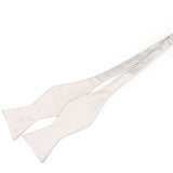 Riolio  Men's Adjustable Satin Self Bow Tie Handmade Solid Color Polyester Smooth Bowtie Classic Business Wedding Party Tie Bowknot Gift