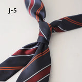 Riolio  New Arrival 8CM Navy Striped Neck Ties For Men Adult Luxury Vintage White Floral Block Neckties Wedding Casual Shirt Cravat