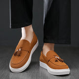 Riolio  Luxury Dress Shoes for Men Comfy Brand Gentleman Tasseled Loafers Outdoor Shoes Leisure Walk Male Moccasins Suede Leather Man