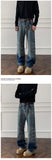 Riolio  Mens Straight Leg Jeans Business Casual Vintage Blue Denim Pants for Middle Aged Man Classic Fit man trousers